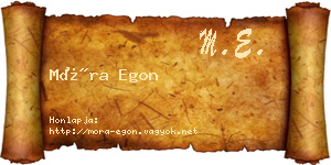 Móra Egon névjegykártya